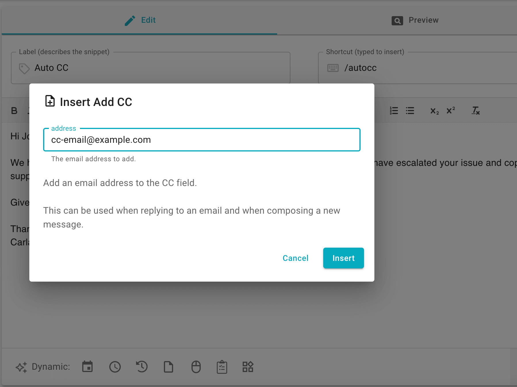 how to auto cc gmail step 3