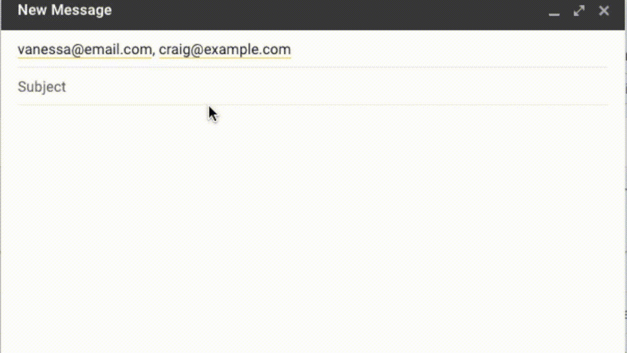 Introducing two people using a Text Blaze snippet