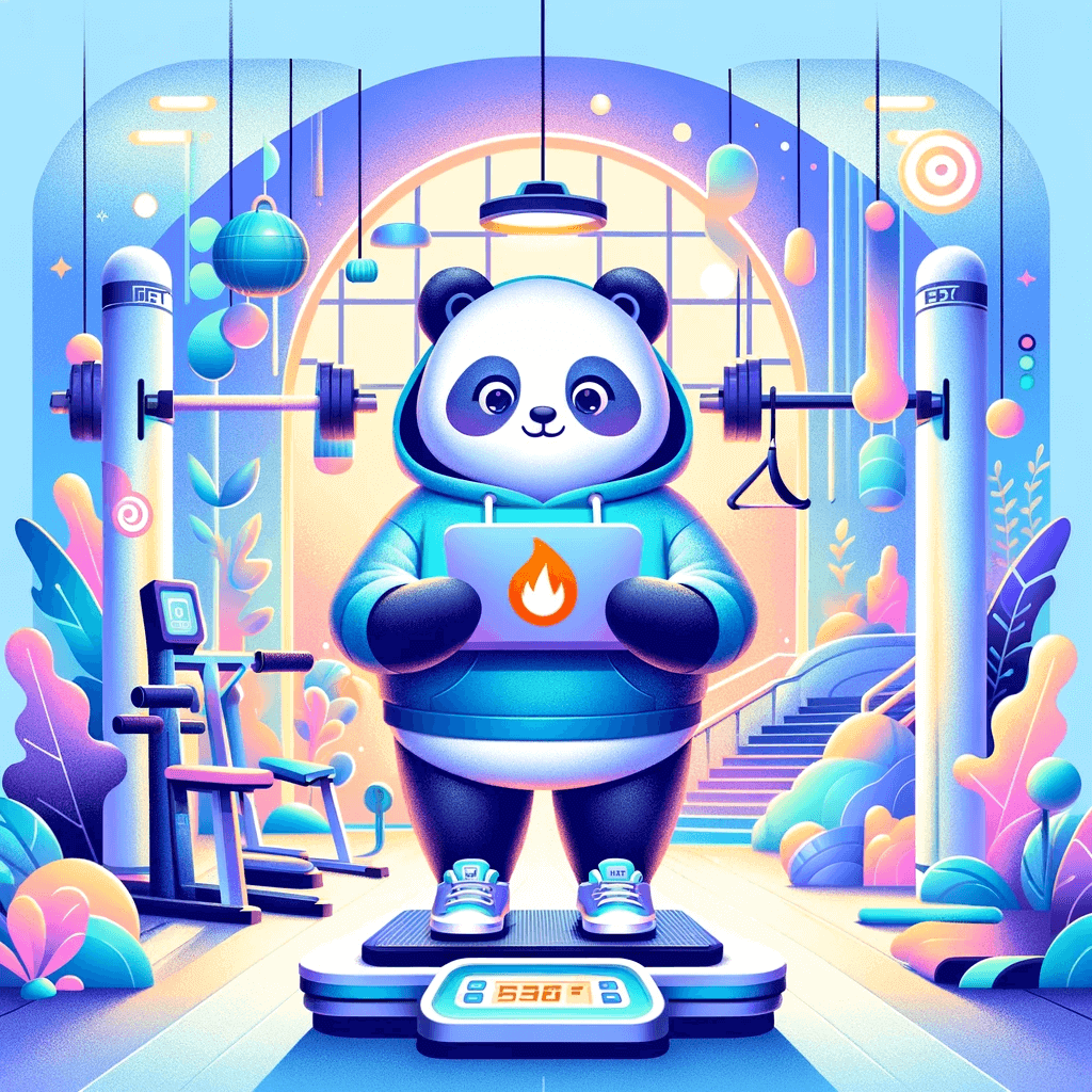 A panda maintaining its weight: symbolic of a codebase maintaining its bundle size